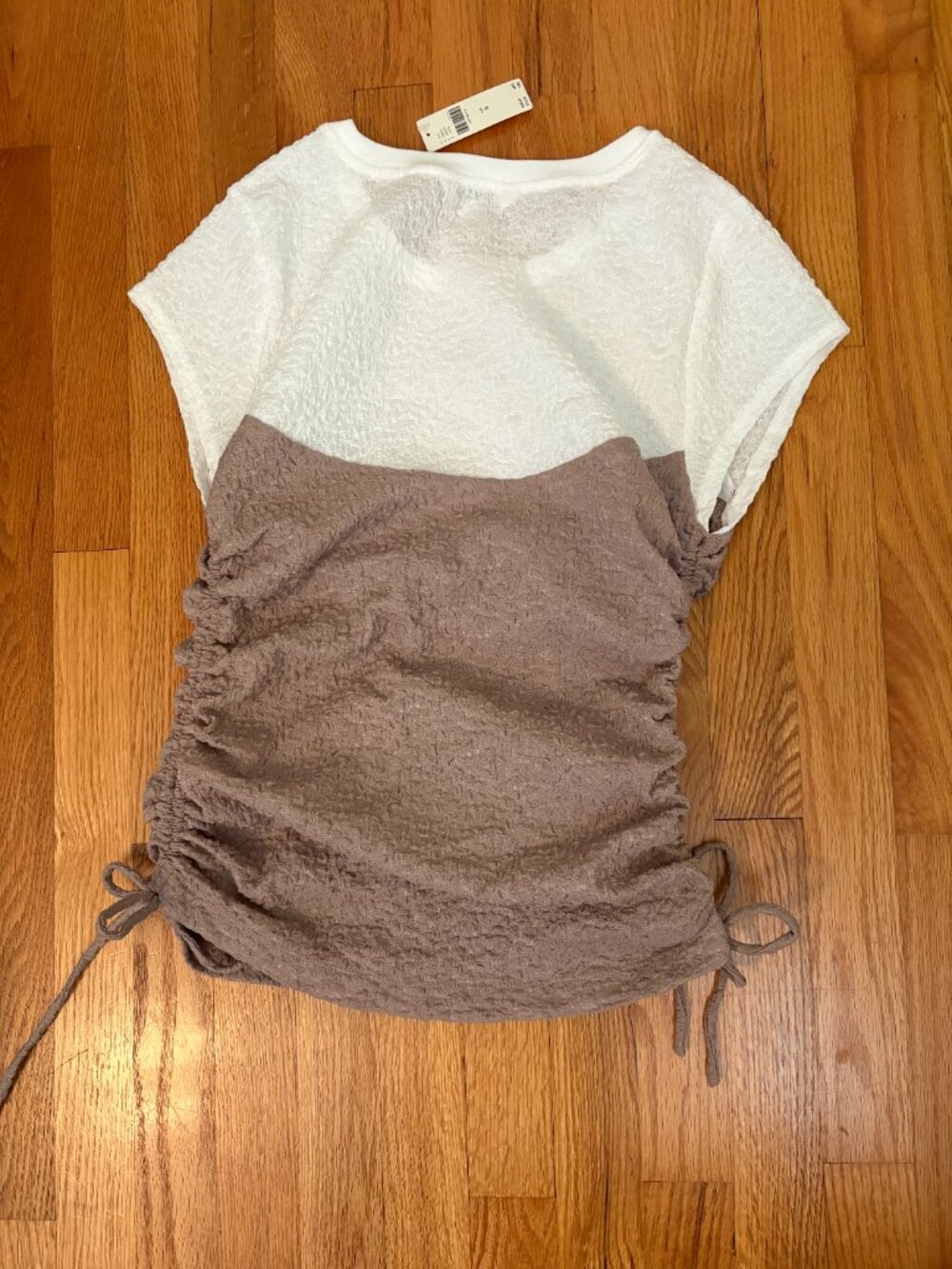 NWT Anthropologie Maeve Ruched Corset Short-Sleeve Top - Size M - Picture 7 of 9